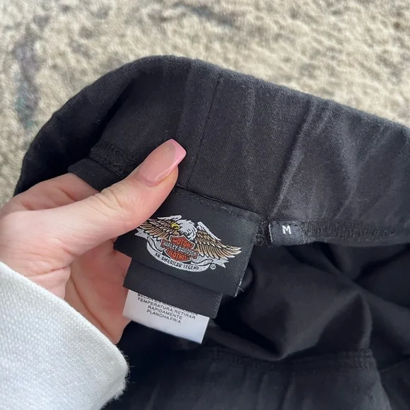 Y2K 2006 Harley Davidson Wide Leg Striped Sweatpants - Picture 5 of 6